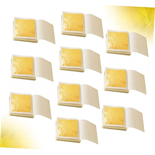 Pan comestible dorado LIFKOME de 10 piezas para decoración de repostería y manualidades 4