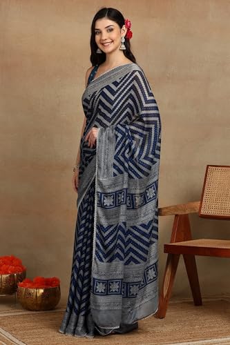 Image of MIRCHI FASHION Women Saree Leheriya Print Chiffon | Lightweight Traditional Sari for Farewell and Wedding Ceremonies with Unstitched Blouse Piece