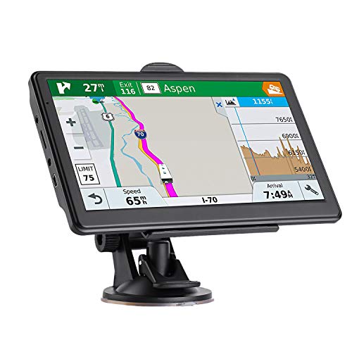 7 Inch GPS Navigaton for Car Truck RV, 2025 Latest Map GPS for Car with Free Lifetime Updates, Voice Guidance, Speed Alerts, Custom Routing, HD Touchscreen (Black) - Thumbnail 2