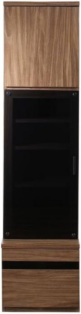 Amazon.co.jp: ウォルナット柄が綺麗なガラス扉キャビネット 扉は左右 Amazon.co.jp: ウォルナット柄が綺麗なガラス扉キャビネット 扉は左右