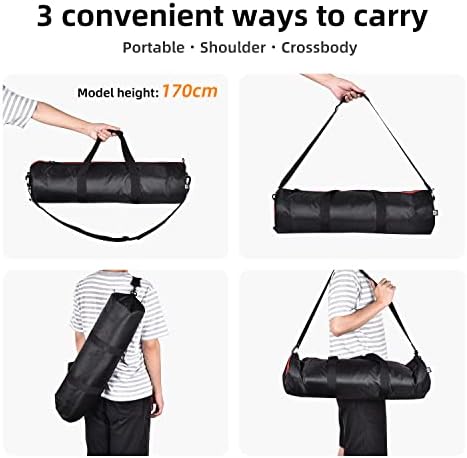 UTEBIT Tripod Bag 65cm Carrying Bag with Nylon Shoulder Strap and Handle Tripod Bag Water Resistant and Tearproof for Light Stand,Tripod,Studio Umbrella,Monolight,LED Light,Flash and Other Accessories
