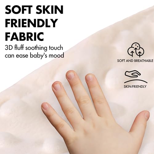 Baby Colic Relief Gripe Belt Seed Heating Pad with Gentle Warmth Tummy Wrap for Soothing Gas and Upset Stomach (Beige, 0m+)