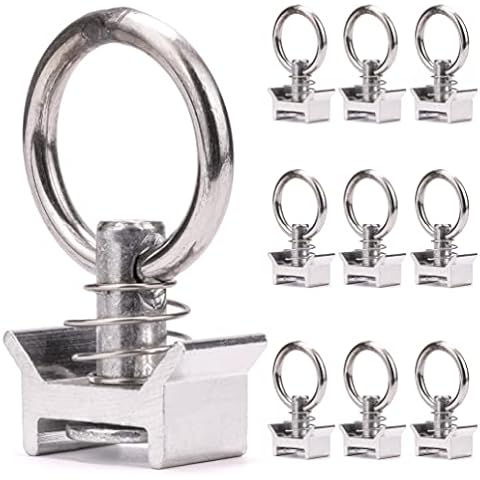 10 x 1000 kg Cargo Load Rings Lashing Rail Fitting Single Stud fitting Track Tie Down System End Fitting Airline Rails Cover