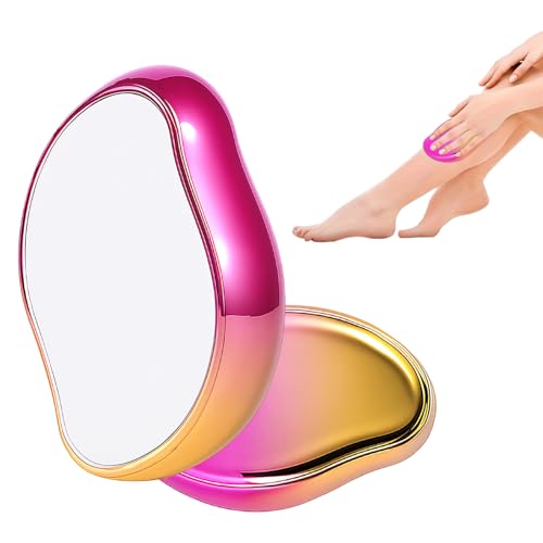 Depiladora de Cristal, Depilador Manual Nano, Depilador de Pelo y Desmaquillador, 2ª Generación Mejorada, Depilación Suave sin Dañar la Piel, Lavable y Reutilizable
