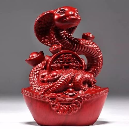 Figurines de serpent de table sculptées sur bois pour maison et bureau - 7
