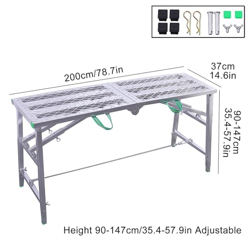 Plateforme de travail polyvalente et tour d'échafaudage pliable réglable