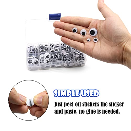 450Pcs Black Wiggle Googly Eyes With Self-Adhesive, 6Mm 8Mm 10 Mm 12Mm 15Mm Mixed Packaging,3 Years And Up #TOP2