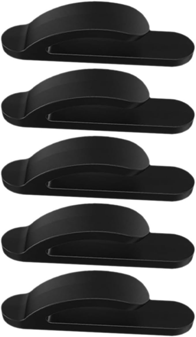 Alasum Mini Car Seat Back Hook Creative Car Hanger Hook Black 5pcs Abs