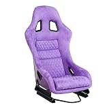 One Piece Of Universal Purple Glitter Fiberglass Bucket Racing Seats Suede With Double Sliders For C