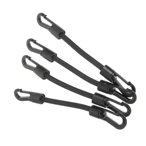 TEHAUX 4piezas Cuerdas Elásticas Con Ganchos Para Camping Al Aire Correas Portátiles Ajustables Multiuso Para Amarre Seguro Tiendas Carga y Actividades Como Senderismo y Navegación
