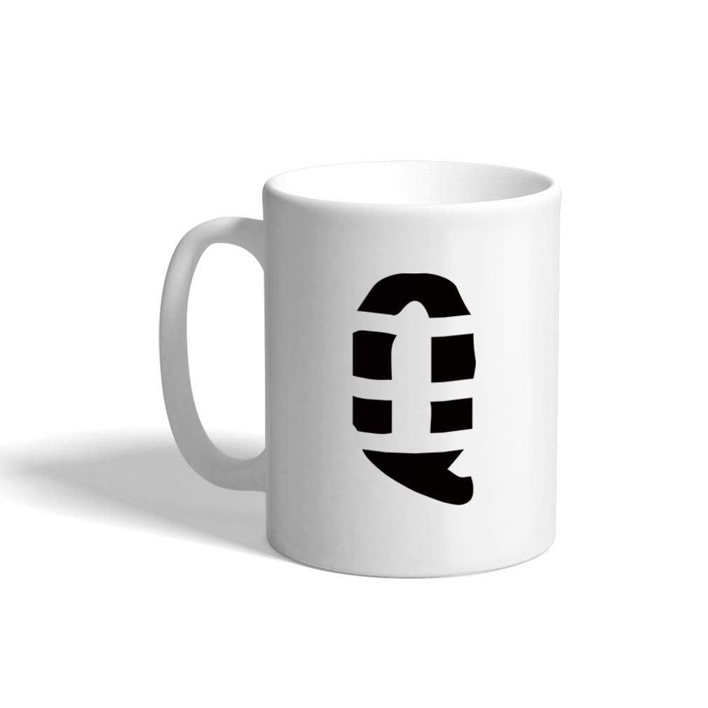 Custom Funny Coffee Mug Coffee Cup"Q" Jailbird Initial Monogram Letter Q White Ceramic Tea Cup 11 OZ Design Only