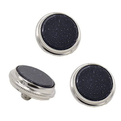 Cheerock 3Pcs Trumpet Valve Caps, Silver Trumpet Valve Buttons, Copper Trumpet Valve Parts For Most Trumpet Finger Button Replacement And Repairing (Starry Sky) #TOP14
