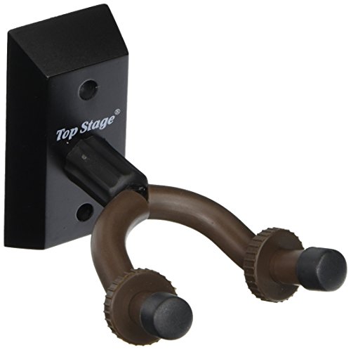 Top Stage Home And Studio Guitar Keeper (Hanger) Stand Holder Rack W/Hardwood Base Wall Mount, Jx15-Bla #TOP5