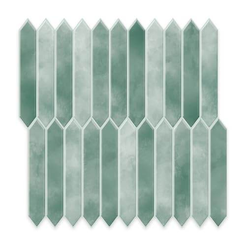 Tretizl 10 Sheets Thicker Peel and Stick Backsplash, 12"x12" Peel and...