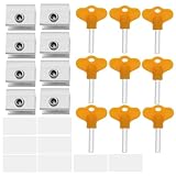 8 Stück Fensterschlösser von Stopper Lock Schiebe Einzelloch Halten Fenster teilweise offen teilweise geschlossen Metall und Kunststoff langlebig für horizontale/vertikale Schiebefenster Schiebetüren