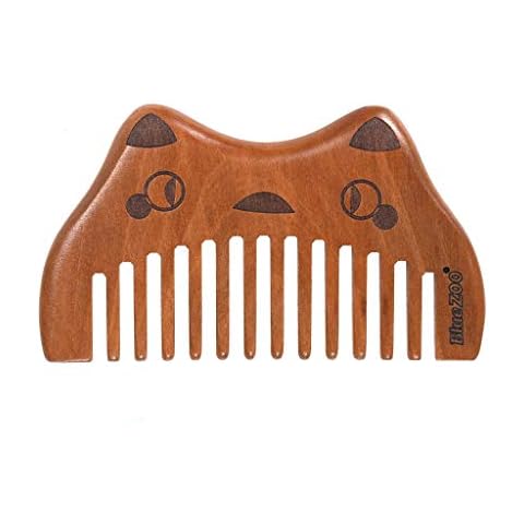 Natural Wooden Comb, Sandalwood Massage Comb, Handmade Wide Tooth Hair Comb, Handmade Comb for Hair Care, Nanmu Wood No-static Massage Hair Natural Nanmu Comb Massage Comb (B) Cover