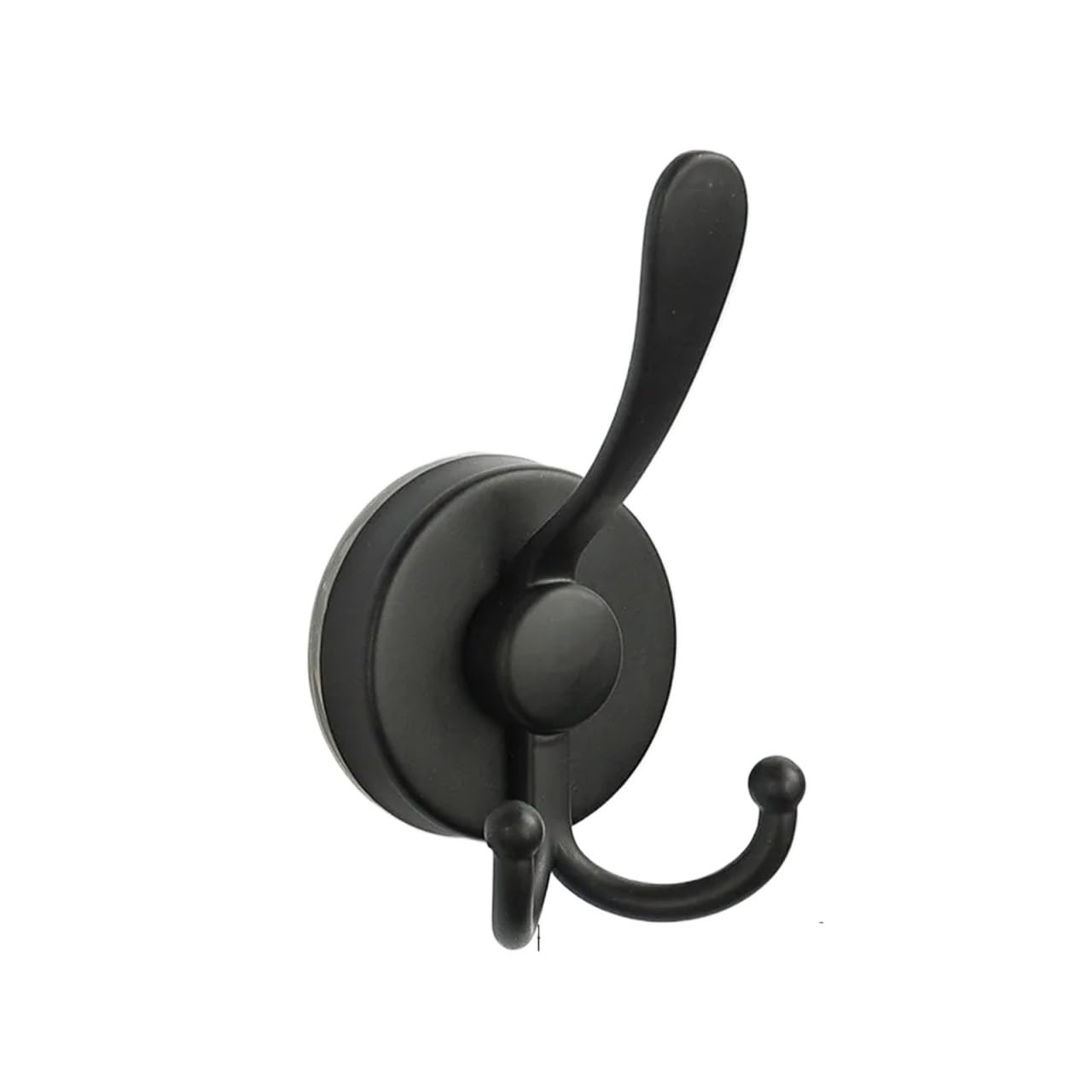 YCENJEPSAZ Stainless Steel Suction Cup Hook Waterproof Wall Mount Hooks Punch-free Reusable Kitchen Bathroom Wall Hanger Towel Clothes Rack(Black)