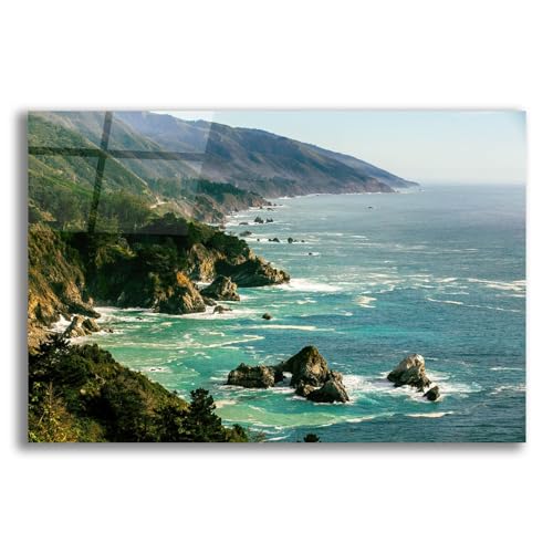 Epic Art 'Cali - Big Sur' by Epic Portfolio, Acrylic Glass Wall Art, 24