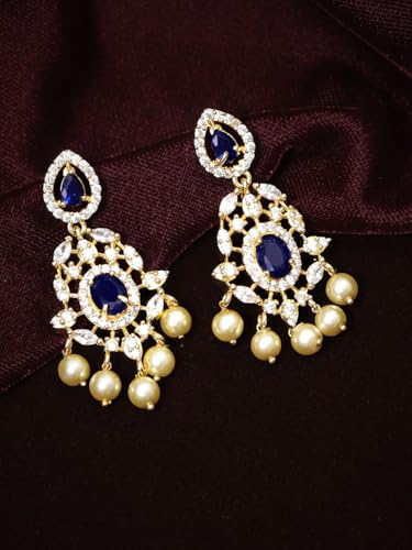Image of Rubans Chandelier Earrings Traditional Festive Jewellery Gift for Women & Girls