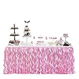 La falda de mesa de tul es un buen accesorio para cualquier mesa o servidor de buffet y un complemento perfecto para la decoración de su hogar, boda, fiesta o vacaciones. Agregue elegancia extra a su boda o cumpleaños.
