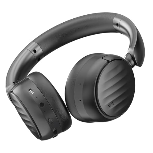 Bluetooth Headphones with Active Noise Cancelling (ANC), Wireless Over Ear Bluetooth Headsets, HiFi Stereo Foldable Headphones for Sports, Travel