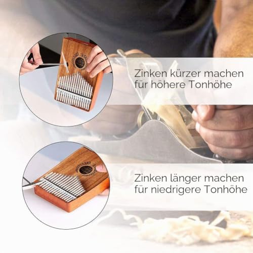 Kalimba Daumen Klavier 17 Schlüssel, Tragbare Fingerklavier -Marimbas Mit Tragensack, Schnelles Songbook, Tuning Hammer, alles in Einem Kit