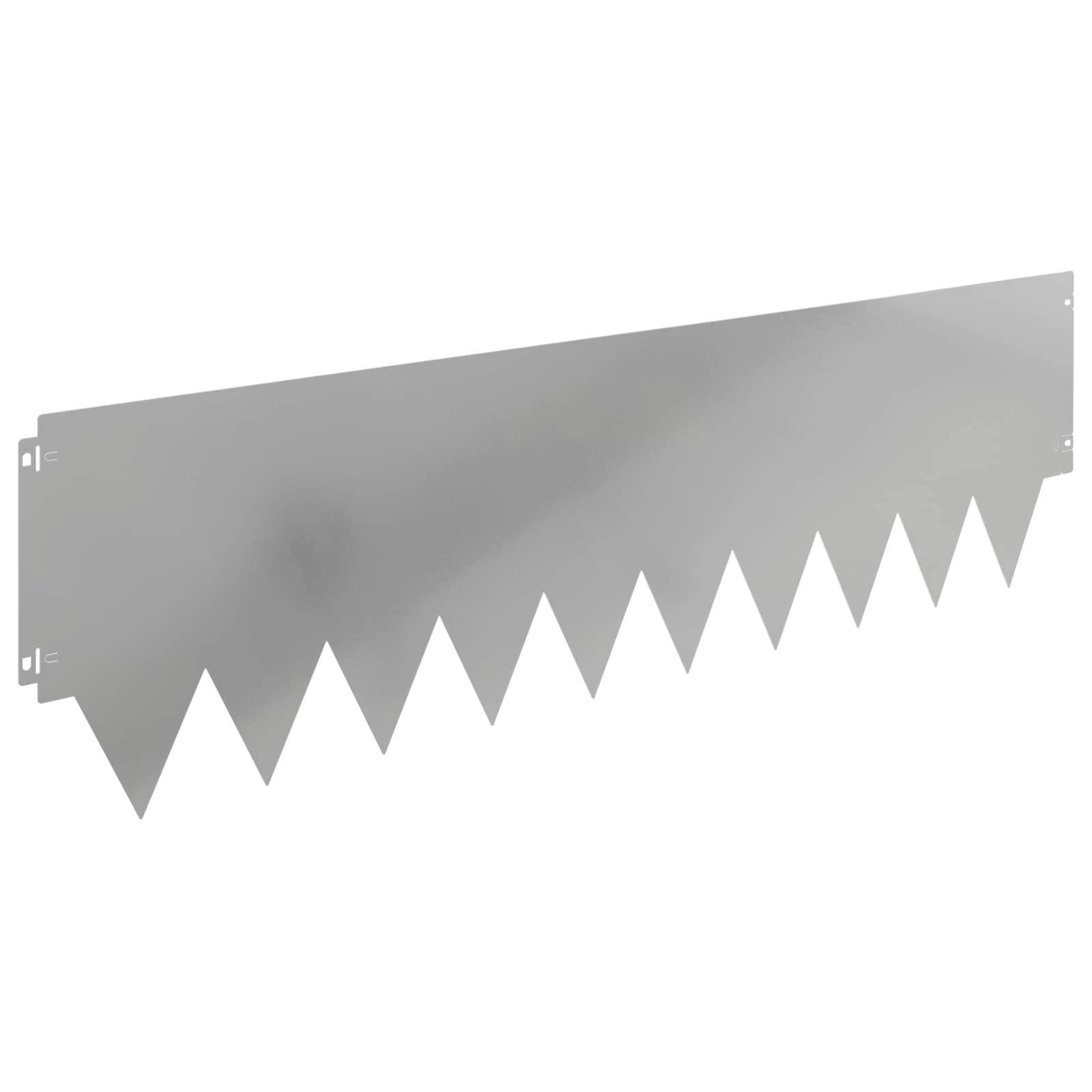 Lot de 10 bordures de gazon, 103 x 30 cm, argenté