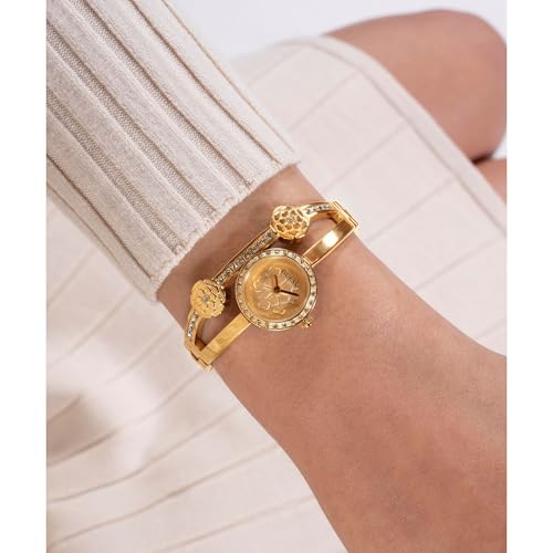 Image of Guess Bejeweled 21 mm Gold Dial Women Analog Watch- GW0756L2