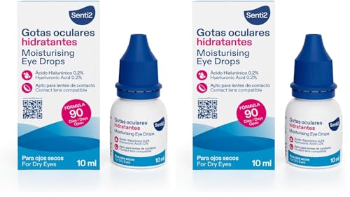 Senti2 Gotas Hidratantes para ojos secos - 10 ml (Paquete de 2)