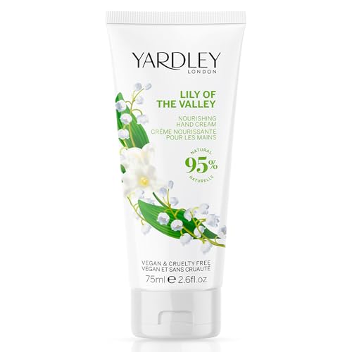 Yardley London Lily of the Valley Hand Cream, Nourishing Hand Lotion with Delicate Floral Scent, Enriched with Shea Butter & Natural Oils for Soft, Smooth & Hydrated Skin, 75ml