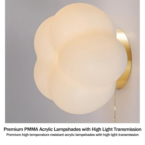 Moderna LED apliques de pared regulables con interruptor de cadena para iluminación interior 4