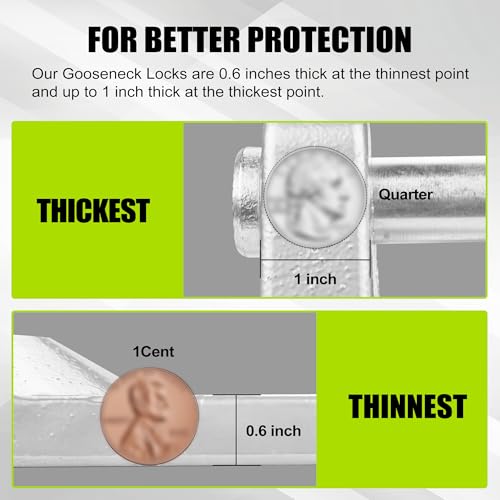 Gooseneck Trailer Lock & Key Lock, Model TL-50 Coupler Lock, Gooseneck-Style Coupler Lock is Intended for Use with Heavy Trailers, Livestock Haulers