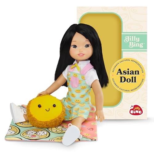 Jilly Bing Muñeca asiática – Auténtica muñeca asiática, muñecas multiculturales y juguetes asiáticos, muñecas de bebé para niñas de 3 años en adelante, muñeca de bebé de 14 pulgadas, muñeca de bebé