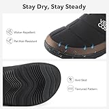 VeraCosy Men's Quilted Slippers with Elastic Gore and Anti Skid Outsole for Outdoor Black,8-9 UK - Image 3