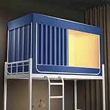 Mosquitera para cama individual, cortina de cama bloqueante de luz con soporte para dormitorio, litera y dormitorio