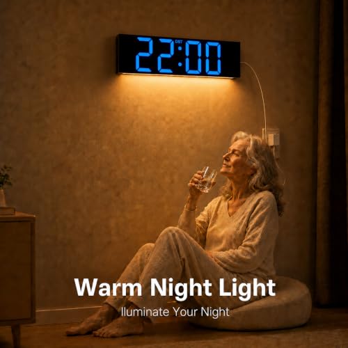 Image of JALL 22 inch Extra Large Digital Wall Clock, Giant LED Display with Remote Control, Digital Clock with Jumbo Numbers, Countdown Timer for Gym, Office, Living Room, Classroom, Home Decor, Warehouse