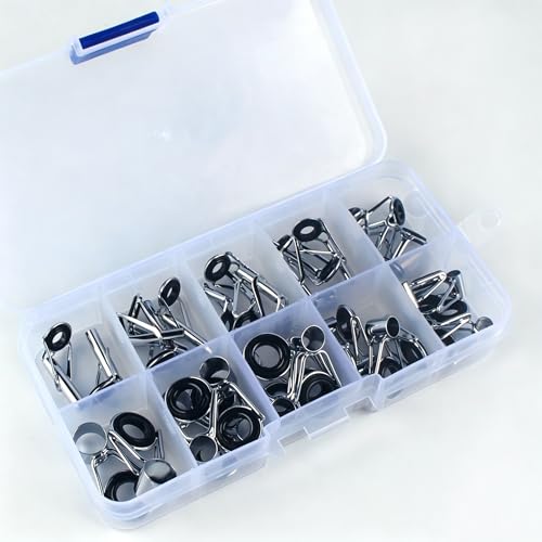 Kit de 36 piezas para guías de caña de pescar en caja miniatura 7
