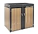Produktbild WESTMANN Mülltonnenbox für 2x240L Mülltonnen | 134x84x125cm Grau Metall | Mülltonnenverkleidung inklusive Holzelementen