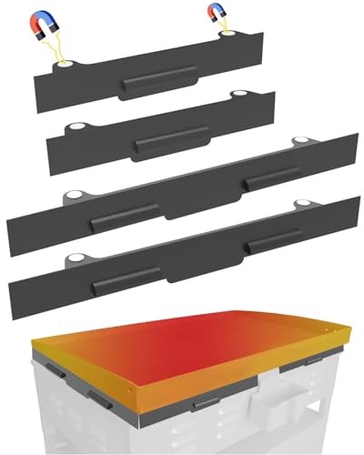 Koutemie Upgraded Wind Guards for 22 Blackstone Griddle 4 Packs Magnetic Wind Screens for Grill Accessories Fit with Rear Grease Cup Hood and Side Shelf Grilling Gifts Black