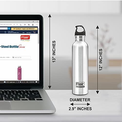 Image of Flair Ocean Stainless Steel Water Bottle 1000 ML Silver Color