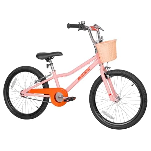 WEIZE Kids Bike, 20 Inch Children Bicycle for Boys & Girls Ages 6-12 Years Old, Rider Height 48-62 Inch, Adjustable Seat & Handlebars, Coaster Brake, Pink