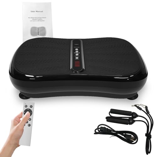 Vibrationsplatte mit Bluetooth – 99 Intensitätsstufen & 5 Programme, inkl. Widerstandsbänder | Ganzkörpertraining für Muskelaufbau & Gewichtsabnahme Vibrationsplatte mit Bluetooth – 99 Intensitätsstufen & 5 Programme, inkl. Widerstandsbänder | Ganzkörpertraining für Muskelaufbau & Gewichtsabnahme