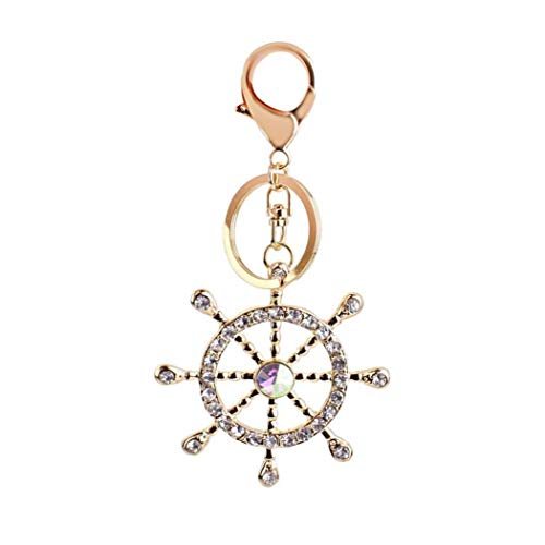 Preisvergleich Produktbild Hängende Beleuchtung Schmuck Organizer Strass Rudder Anhänger Charm Keyring Schlüsselanhänger mit Hummer-Haken für Halloween Weihnachtsdekoration Geschenk DIY Schmuck