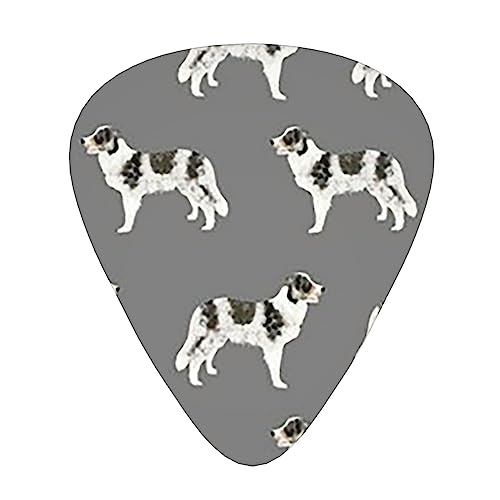 ボーダーコリーブルーメルルドッグ ギターピック Guitar Pick 12枚セット ティアドロップ型 エレキギター/アコースティックギター/クラシックギター/ベース等の練習に最適な12枚セット