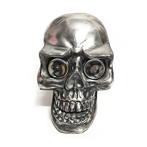 Motorcycle Custom Universal 12v LED Metal Skull Headlight Motorbike High Beam/low Beam Lamp Handmade Head Lamp Light Cruiser Chopper Cafe Racer