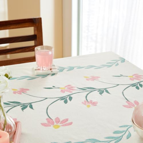Image of Amazon Basics Tablecloth for Dining Table Cover, Microfiber Fabric Rectangle Tablecloth. 60x90 Inches 6 Seater (Green, 6 Seater)