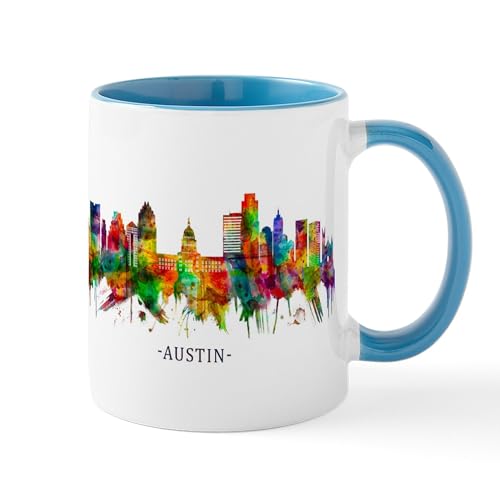 Taza de cerámica 11 oz Austin Texas Skyline miniatura 1