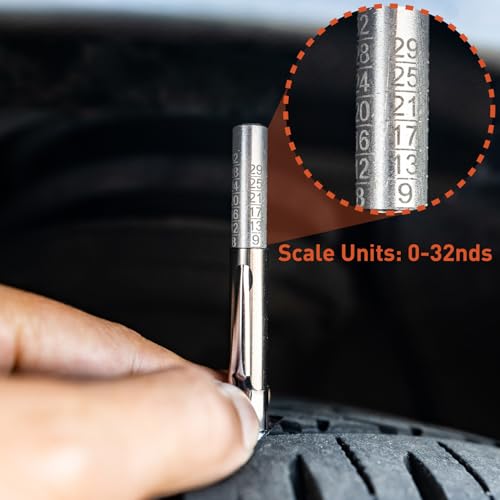 RockTrix Stainless Steel Tire Gauge