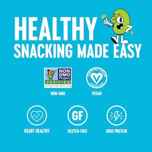 Image of The Only Bean High Protein Snacks, Healthy Office Snack, Healthy Snacks for Adults and Kids for Lunch, Vegan, Low Carb & Gluten Free - Edamame Beans Snack, Variety Pack - 0.9oz (Pack of 45)