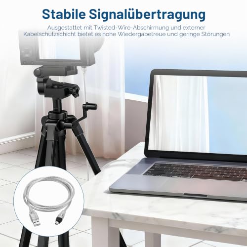Funver USB-Adapterkabel, Firewire, Kabel IEEE 1394 auf USB, kann für die Übertragung von Audio- und Videodaten verwendet werden, kann mit den meisten DV-Kameras verwendet werden
